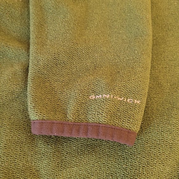 Columbia Men's Half Zip Sweater Top Omni-wick Pullover Long Sleeve Green L - Picture 3 of 12